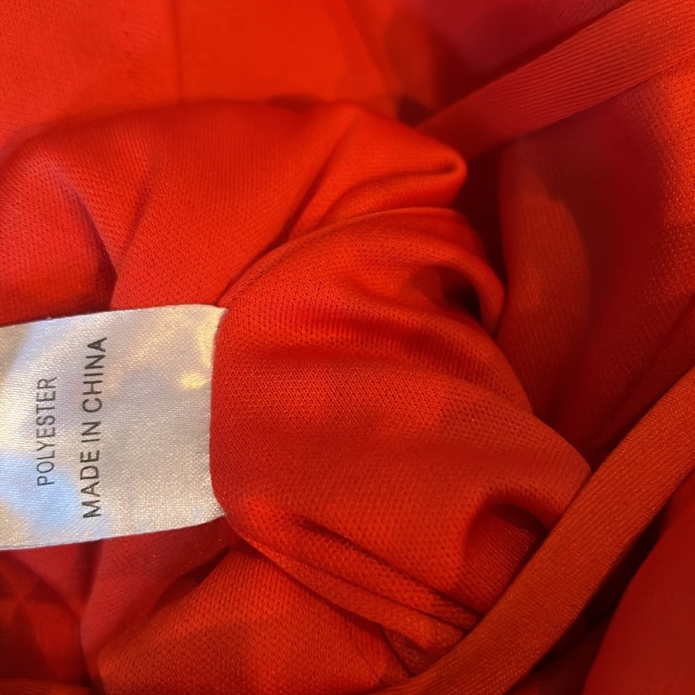 Rumor Boutique Orange Pleated Romper Size Small - Picture 9 of 14
